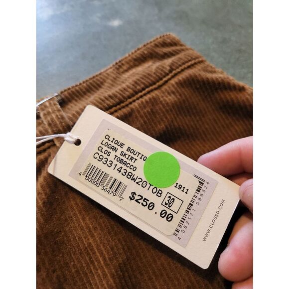 NWT CLOSED Logan Skirt In Tobacco sz 30 - Picture 4 of 6